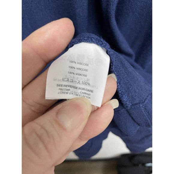 Madewell Shift Dress S Blue Short‎ Sleeve Stretch Viscose V-Neck - Picture 4 of 6